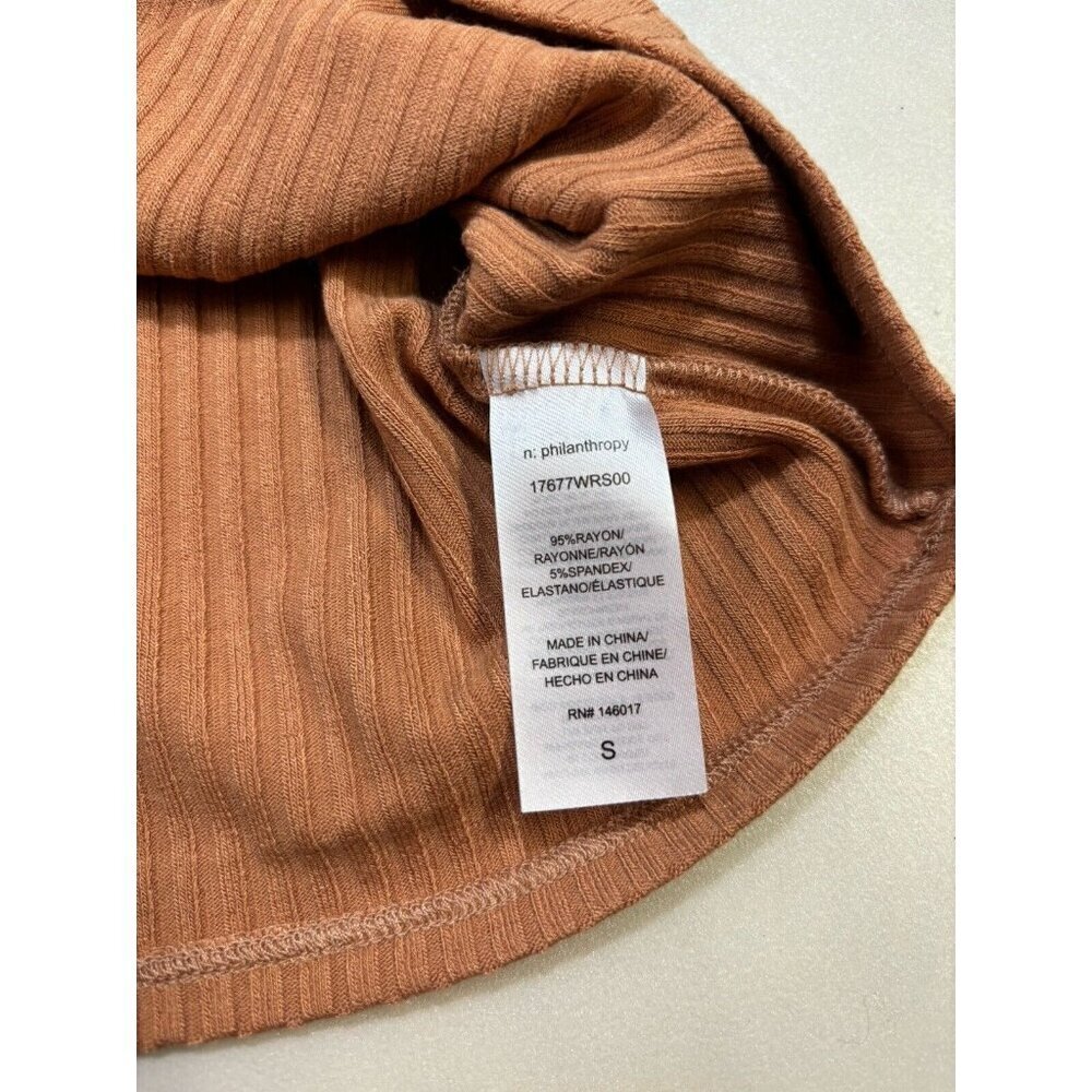 NWT Women’s n:philanthropy Soleri Top In Brown Cropped Tank Size Small MSRP $88 - Picture 7 of 9